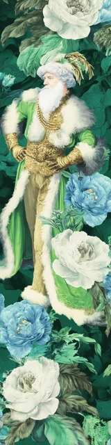 Free printable Christmas bookmarks of Santa in a gold robe